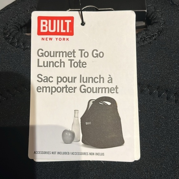 Built NY gourmet to go lunch tote- brand new with tags black outside blue inside - Picture 2 of 6